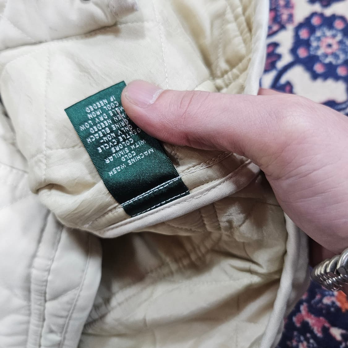 랄프로렌 퀄팅 코듀로이 배색 베스트 S size 상품이미지6