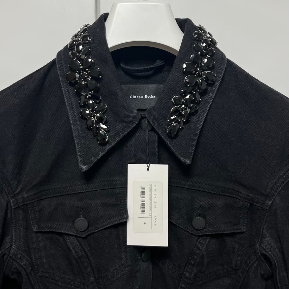 [4]시몬로샤25ss Embellished Sculpted 데님 코트 상품이미지4