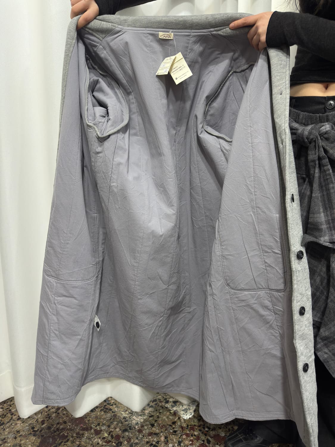 gray mori neko pocket coat 상품이미지6