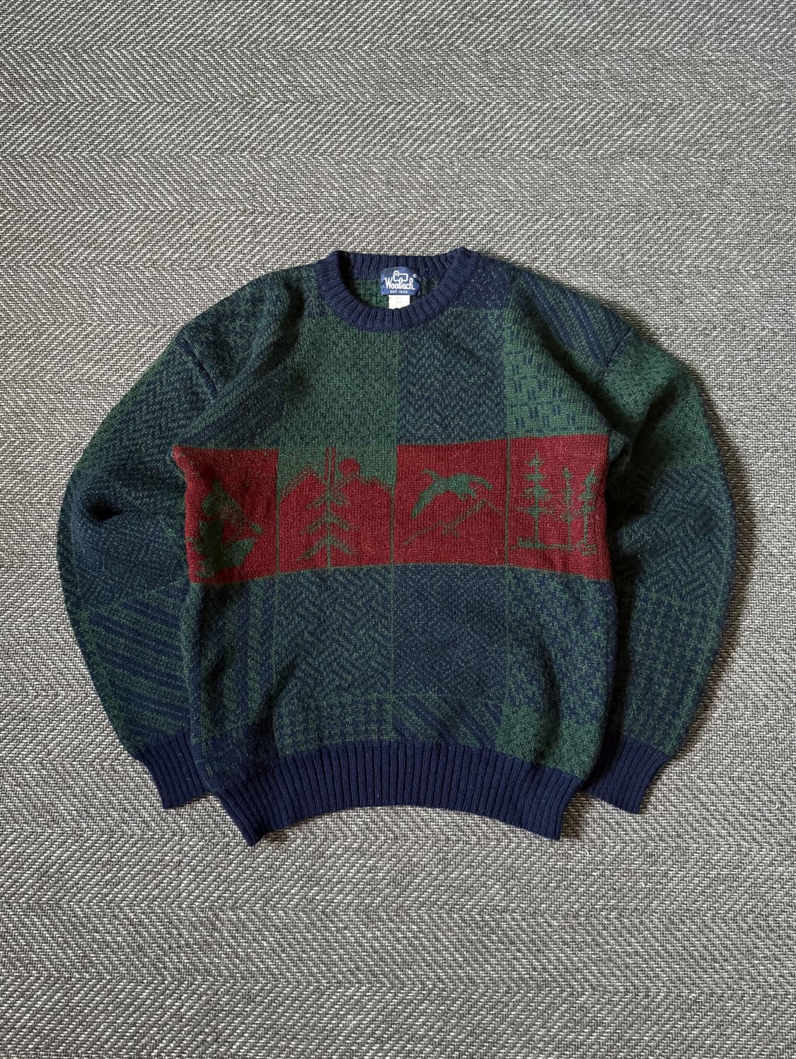 90s 울리치 내추럴 패턴 빈티지 스웨터 (100-105) 상품이미지1