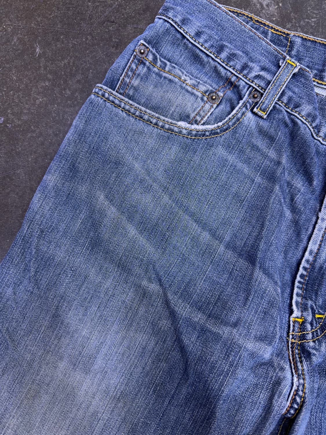 리바이스 00's 569 루즈 스트레이트핏 빈티지 데미지 데님팬츠 29 상품이미지4