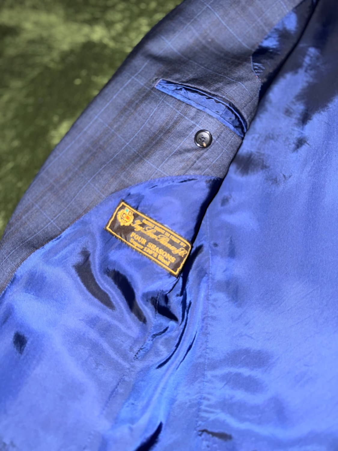 로로피아나 페브릭 재패니즈 테일러 메이드 체크 블레이저 자켓 상품이미지5