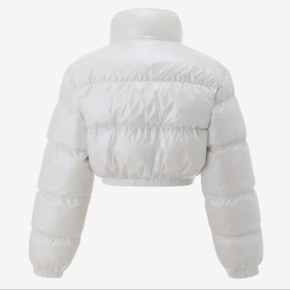 카키포인트 메탈 글로시 패딩 화이트 상품이미지2