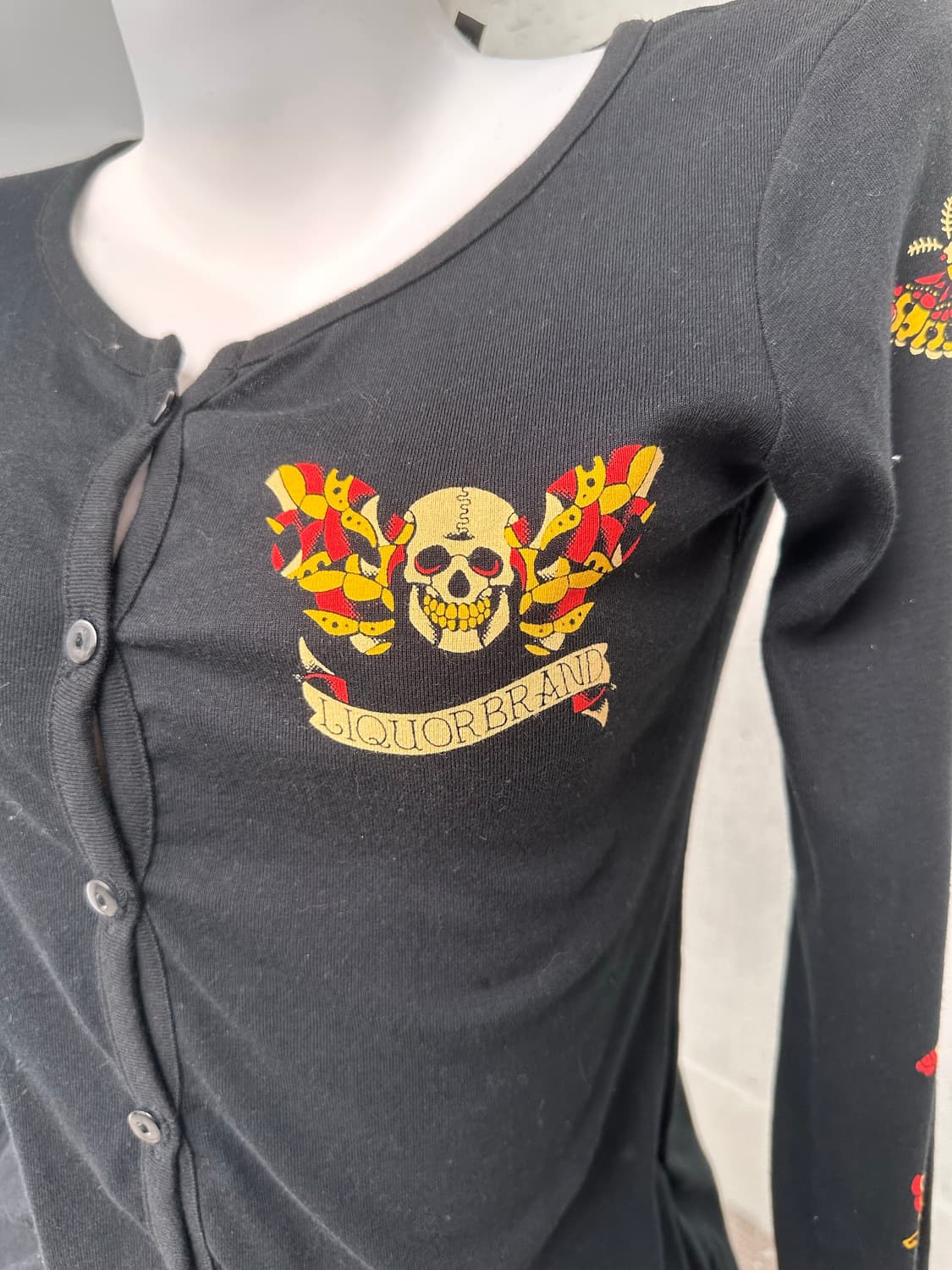 liquor brand skull punk cardigan 상품이미지3
