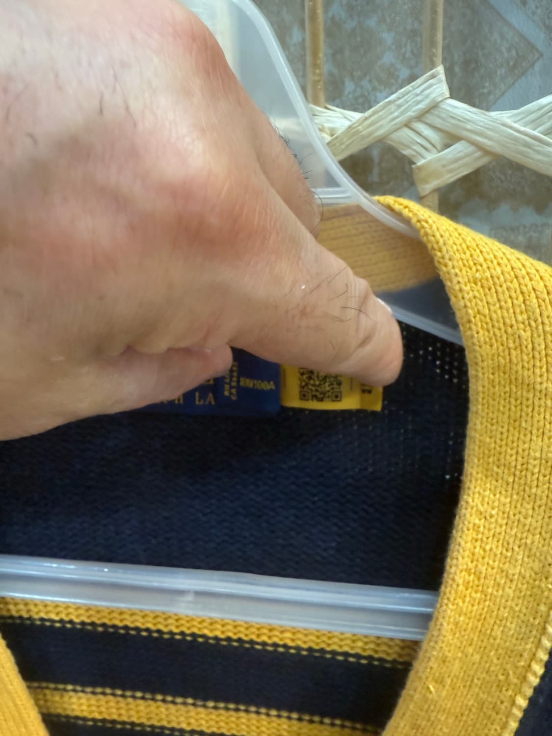 105 정품 폴로 랄프로렌 린넨핀 레터맨 가디건 팝니다 상품이미지3