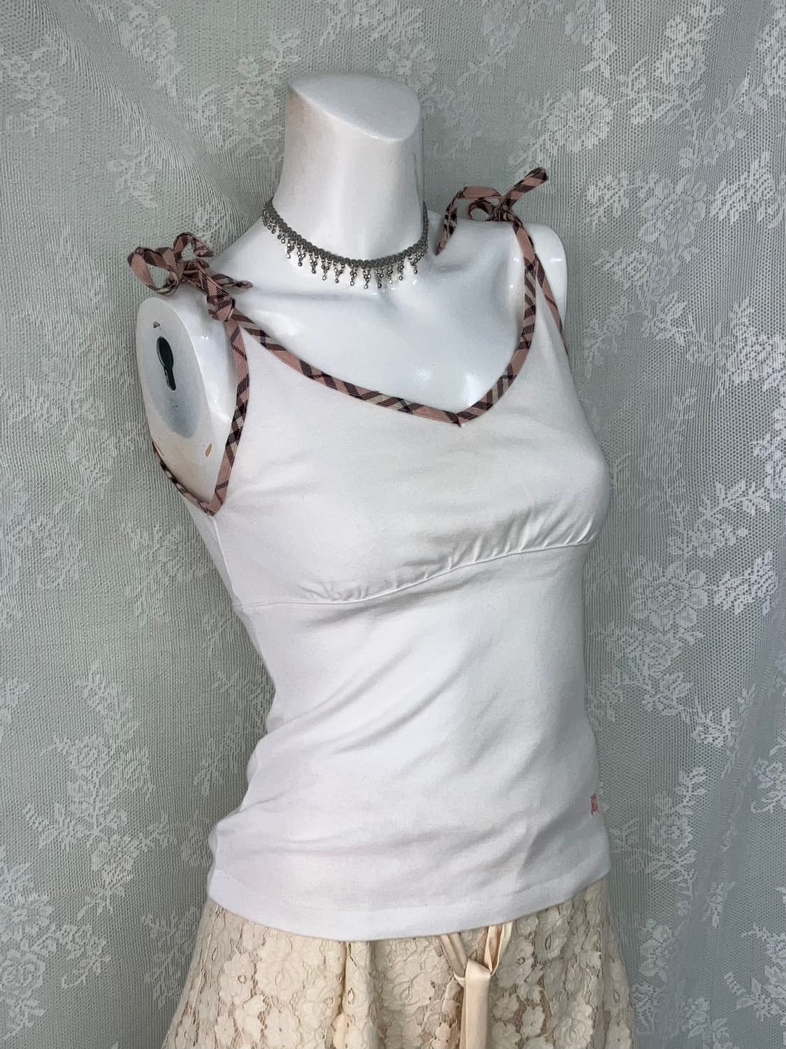 버버리 딸기 우유 핑크 리본 나시 1082 일본빈티지  국내유일매물 상품이미지1