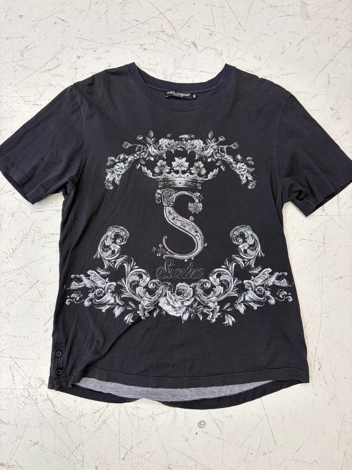 Dolce & Gabbana 크라운 S 그래픽 반팔 티셔츠 상품이미지3