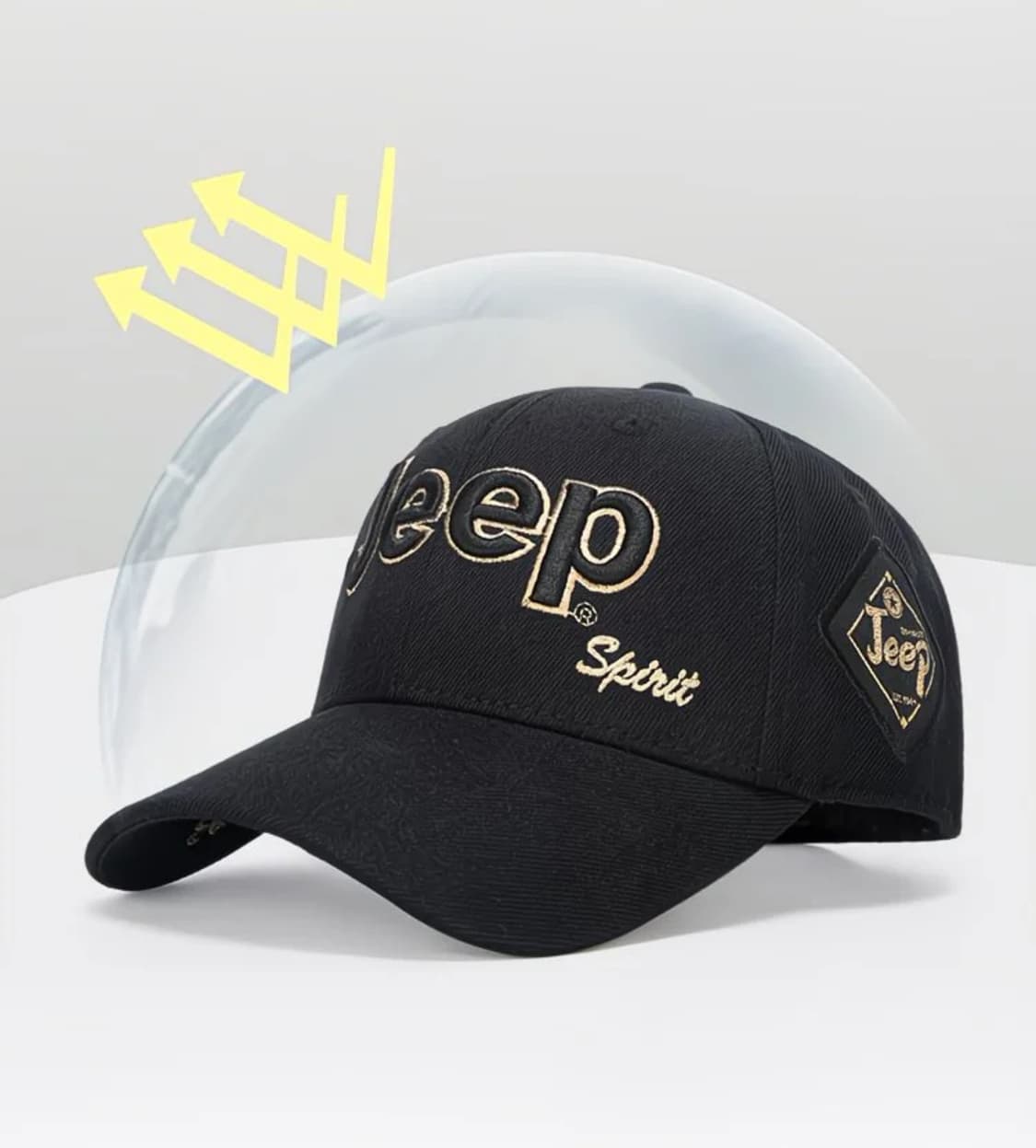 Jeep Spirit  볼캡 남녀공용 캐주얼 모자 / 블랙골드 상품이미지2