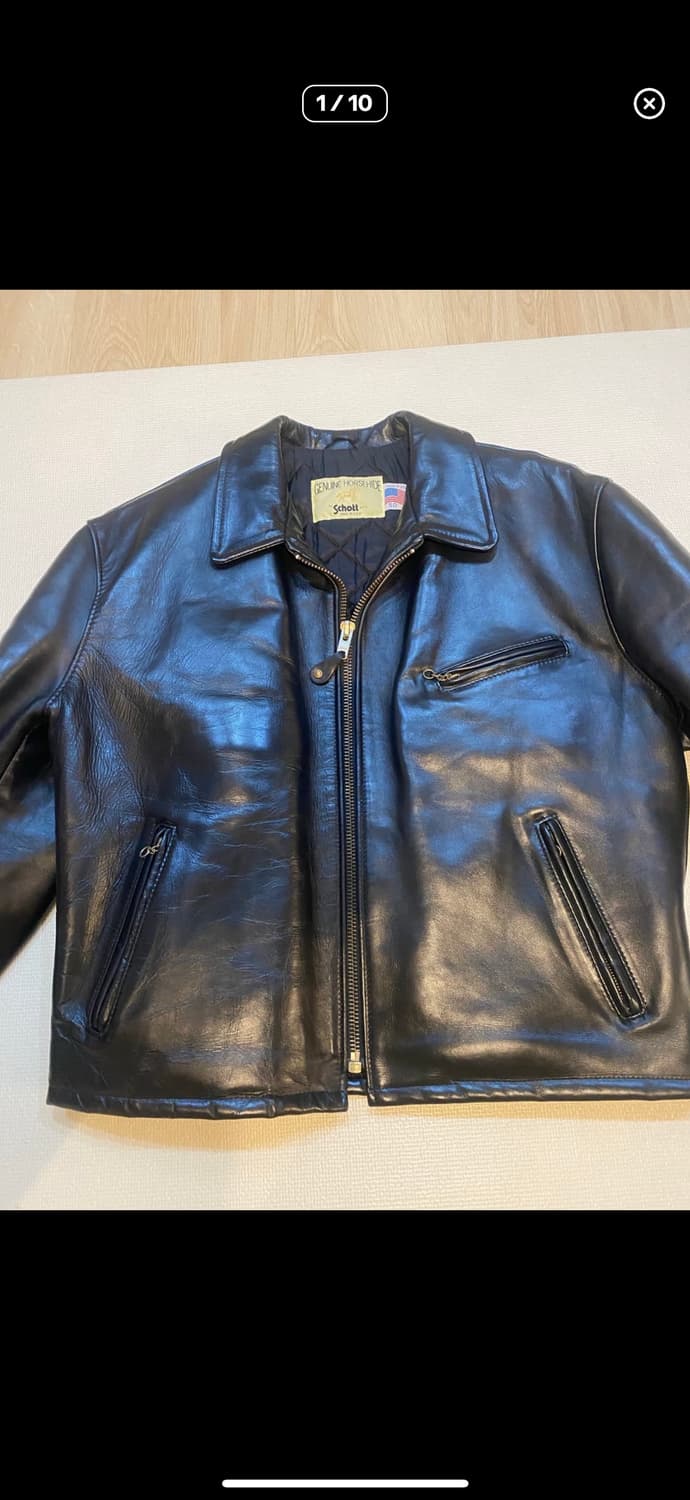 쇼츠(schott)홀스하이드 가죽자켓 689H 50사이즈 110~ 상품이미지1