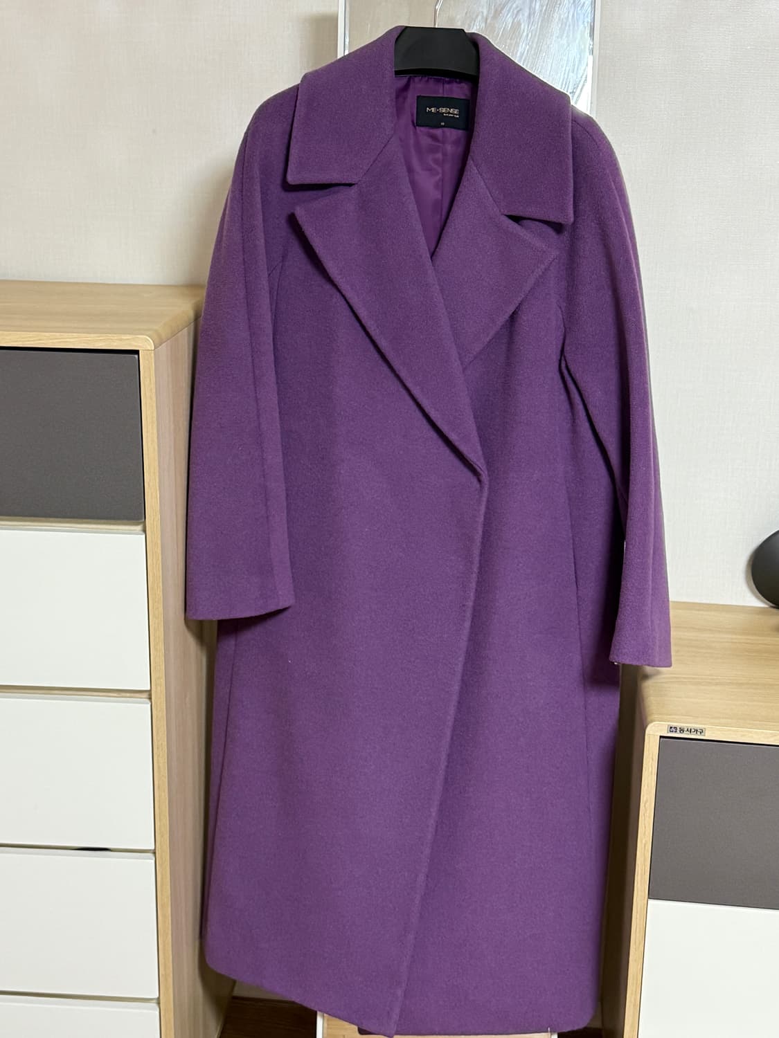 ME SENSE 퍼플 롱 코트 55 상품이미지5