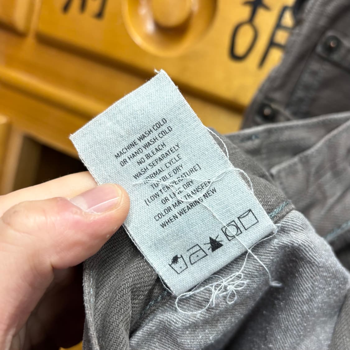(32) 에비수 스트레이트핏 연 그레이 데님 팬츠 상품이미지8