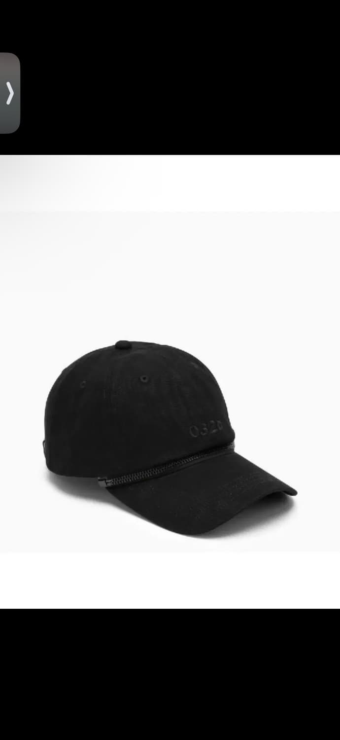 032C 로고자수 컨버터블 볼캡블랙 OS 상품이미지2