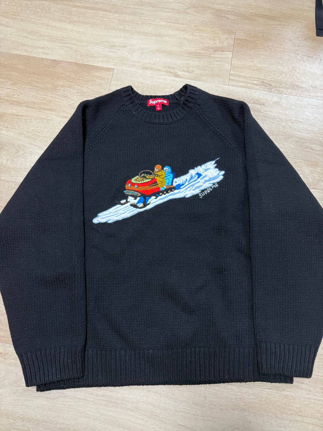 [xl] 슈프림 24fw 스노우모빌 스웨터 니트 블랙 상품이미지3