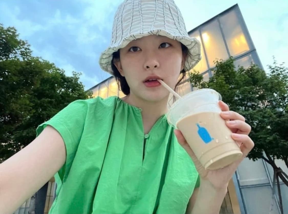 Cos 개더드 캡 슬리브 블라우스 그린 36 상품이미지2