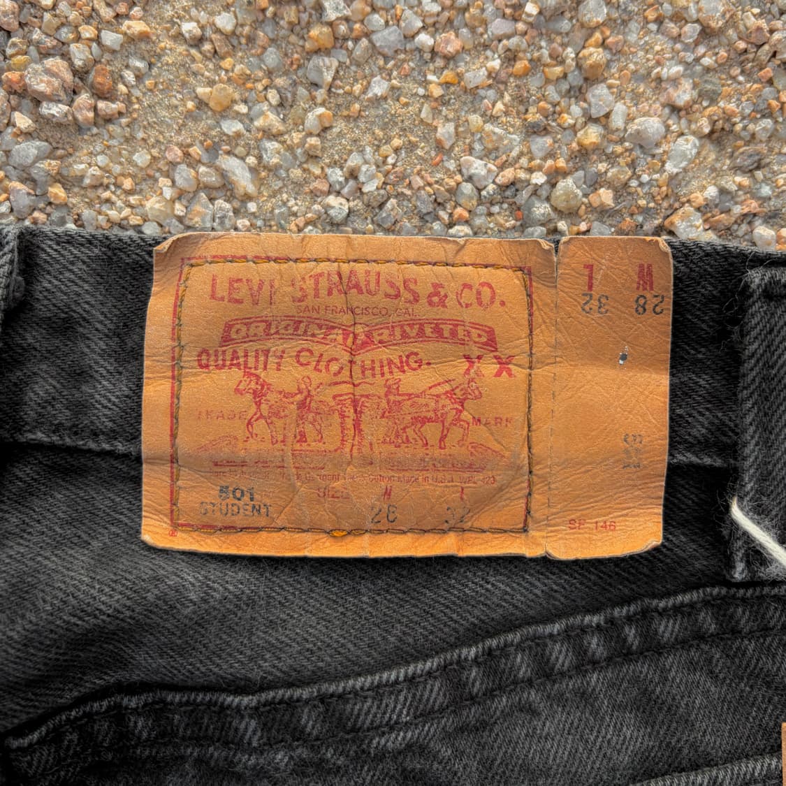 90s 리바이스 501 스튜던트 블랙진 made in USA (28)  상품이미지4