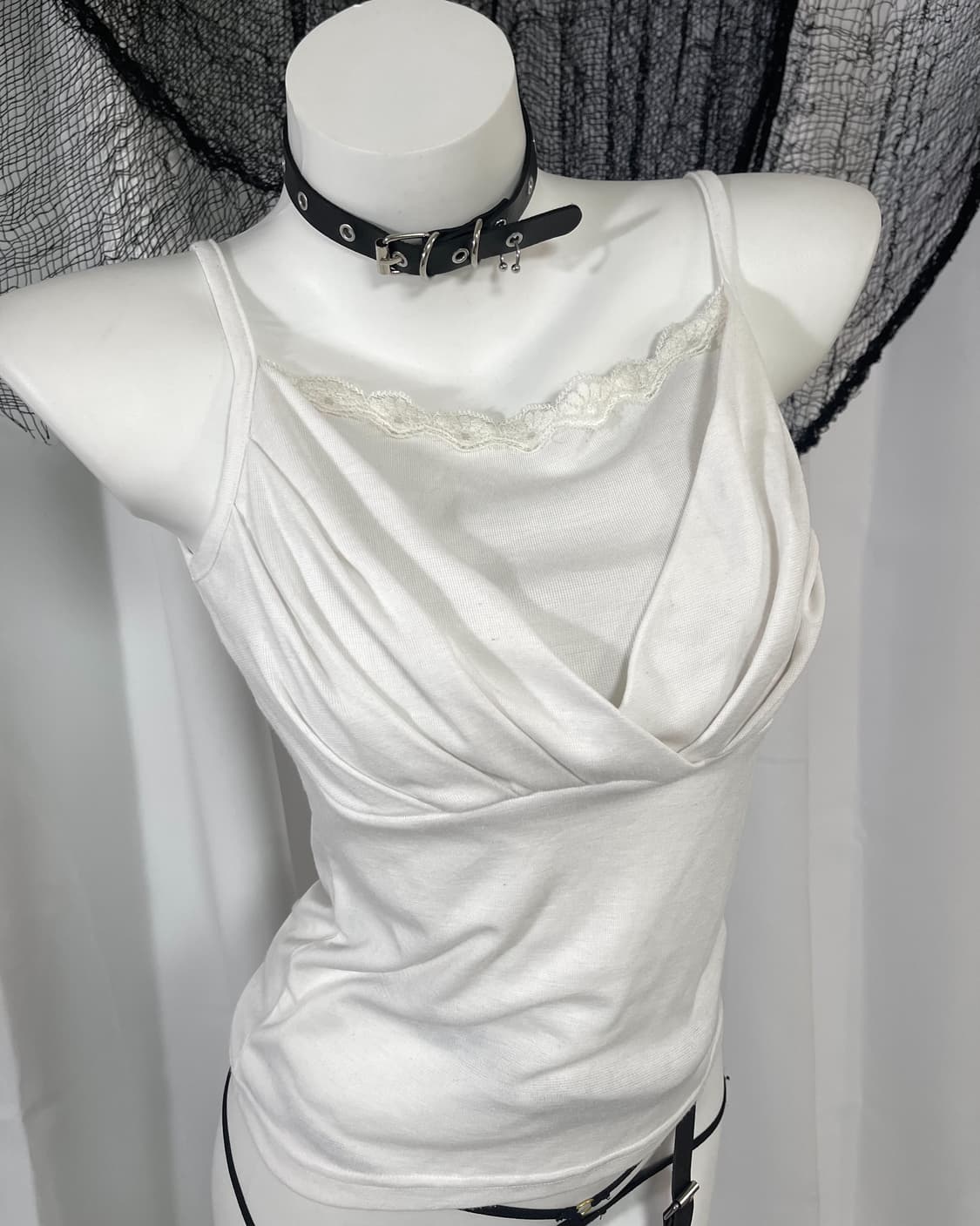 white lace sleeveless  상품이미지2