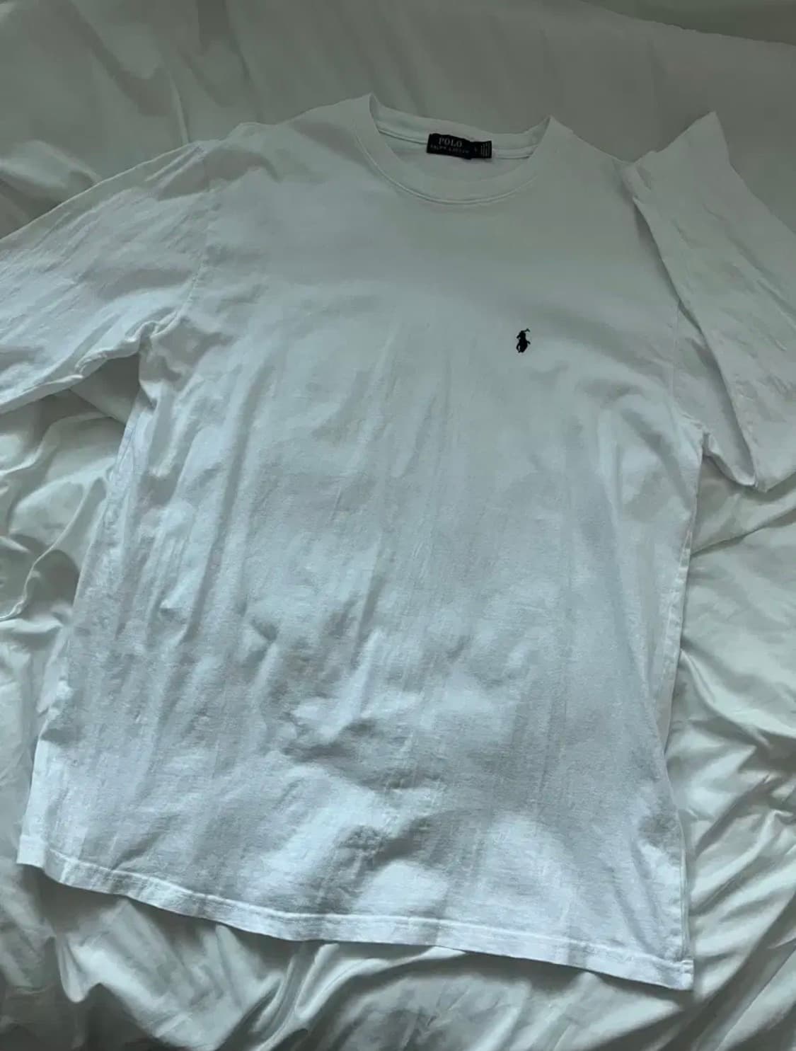 폴로 랄프로렌 정품 화이트 롱슬리브 티셔츠 상품이미지1
