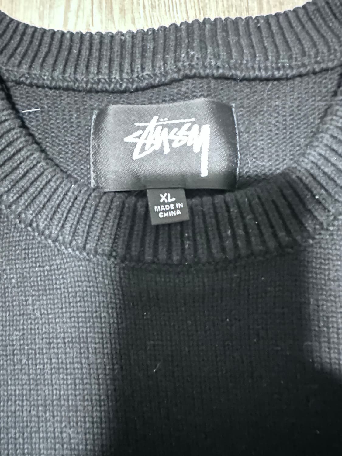 스투시 어센틱 워크기어 스웨터 블랙 XL 상품이미지3