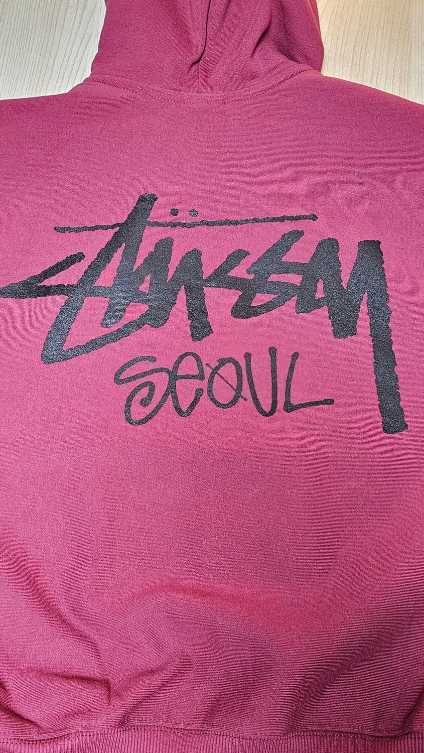 스투시 스탁 서울 후드집업 버건디 와인 (S) 상품이미지3