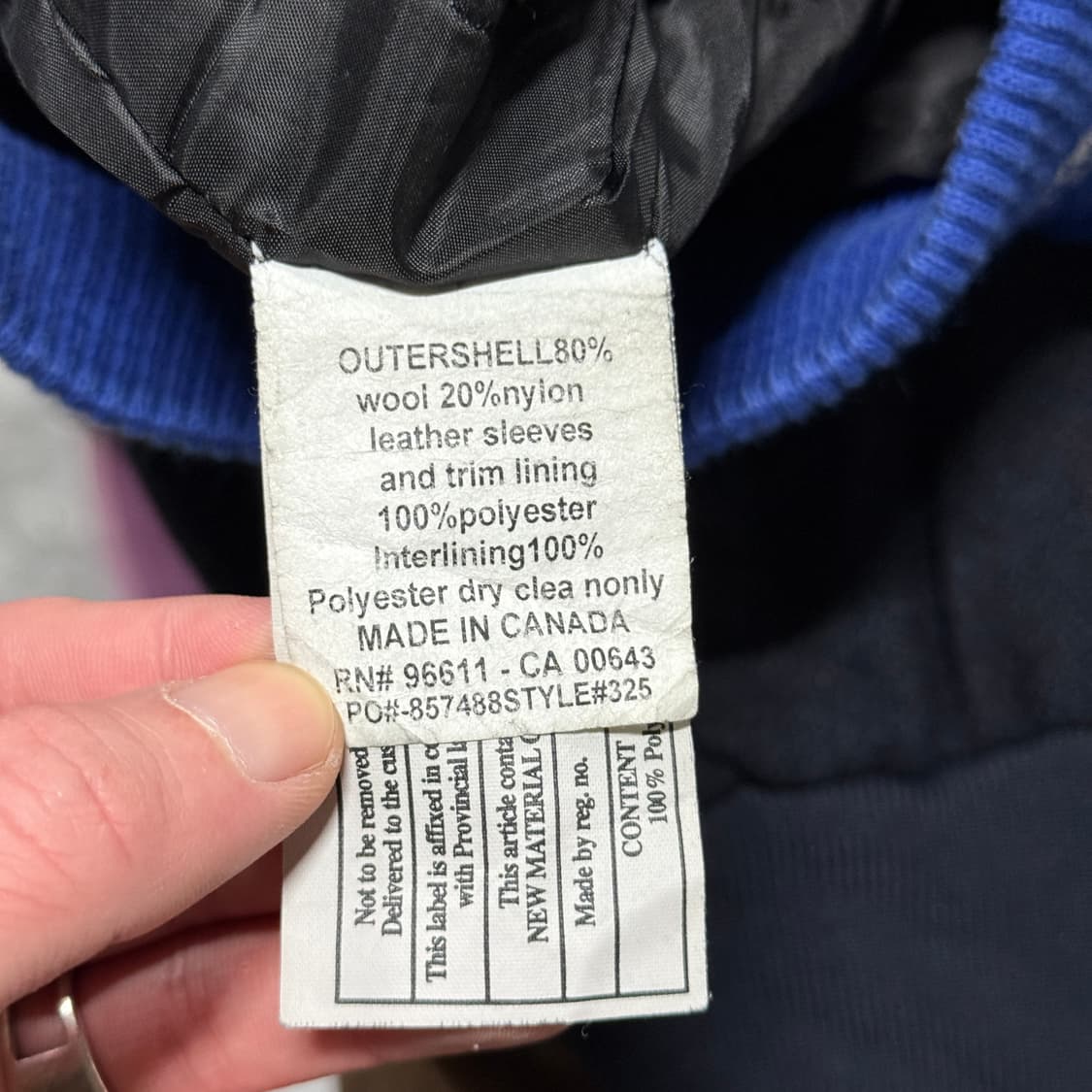 VTG 빈티지 빅사이즈 올드스쿨 울 혼방 소가죽 배색 바시티 자켓 상품이미지6