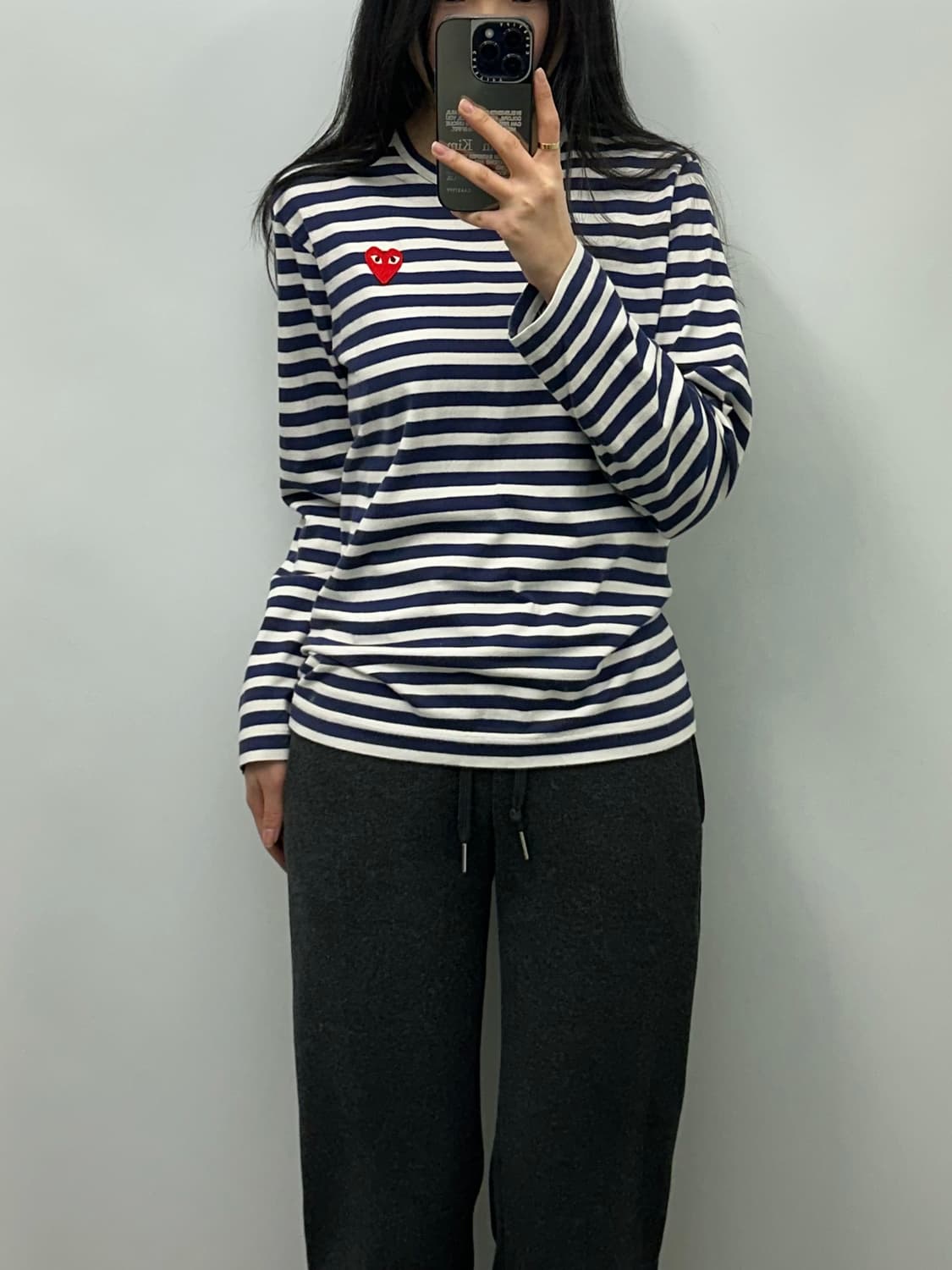 꼼데가르송 플레이 스트라이프 롱 슬리브 긴팔티 상품이미지1