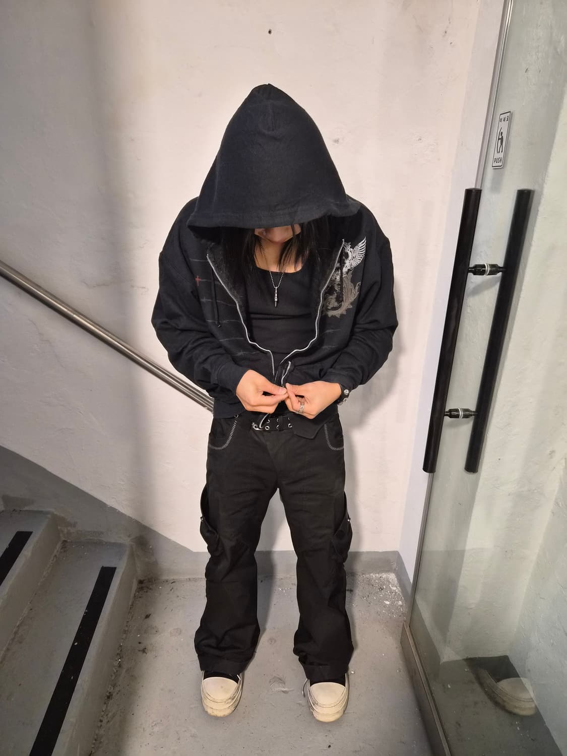 Y2k 디테일 후드집업 상품이미지3