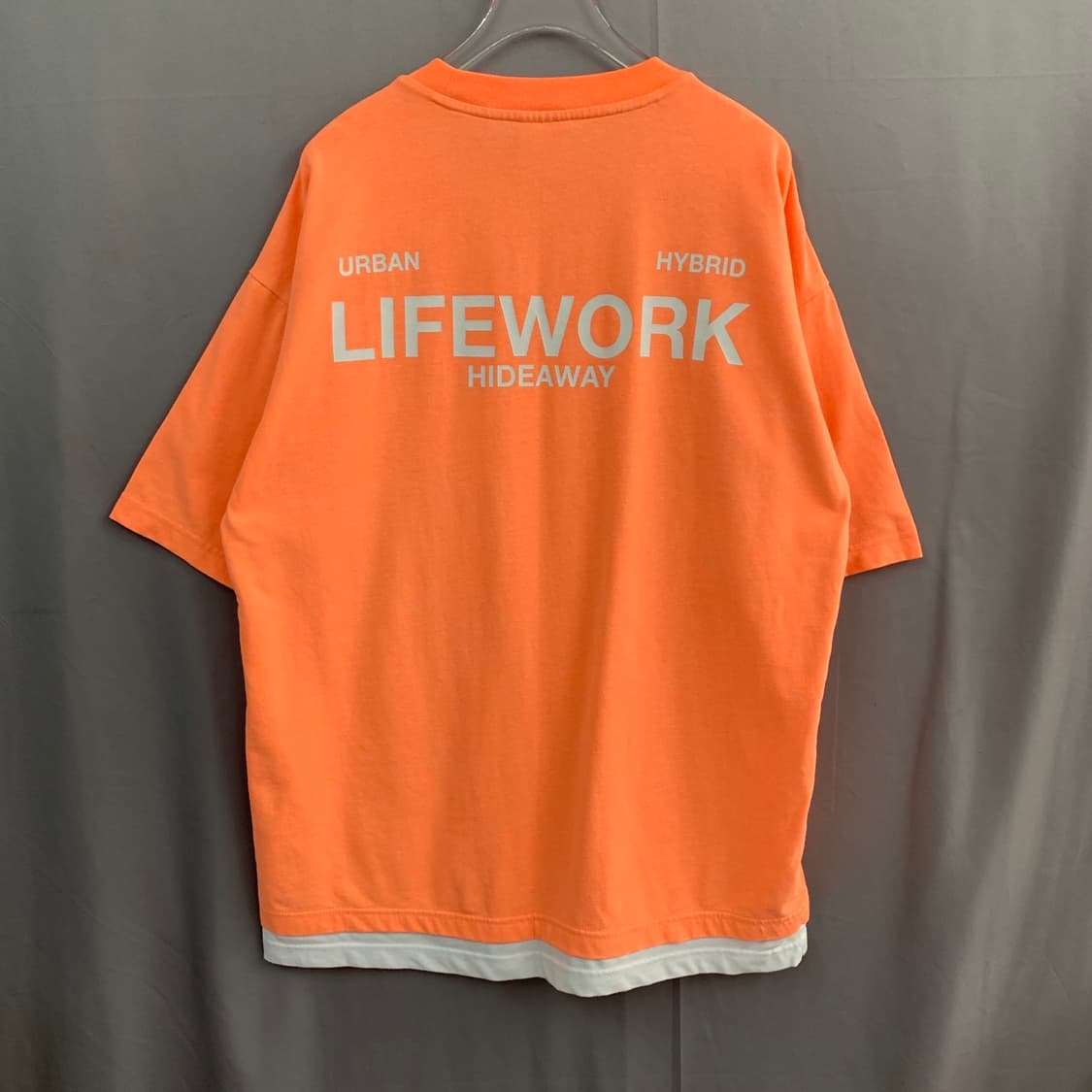 M 라이프워크 레이어드 프린팅 오버핏 반팔티 상품이미지2