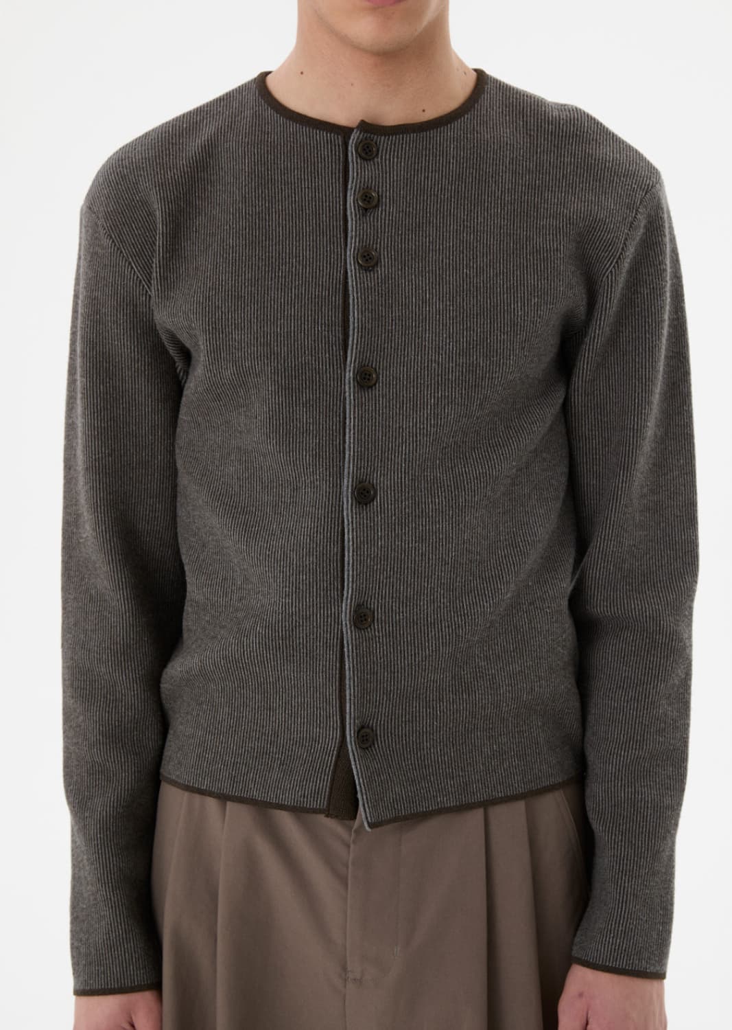 Amomento 25FW Stripe Button-Up Cardigan 상품이미지2