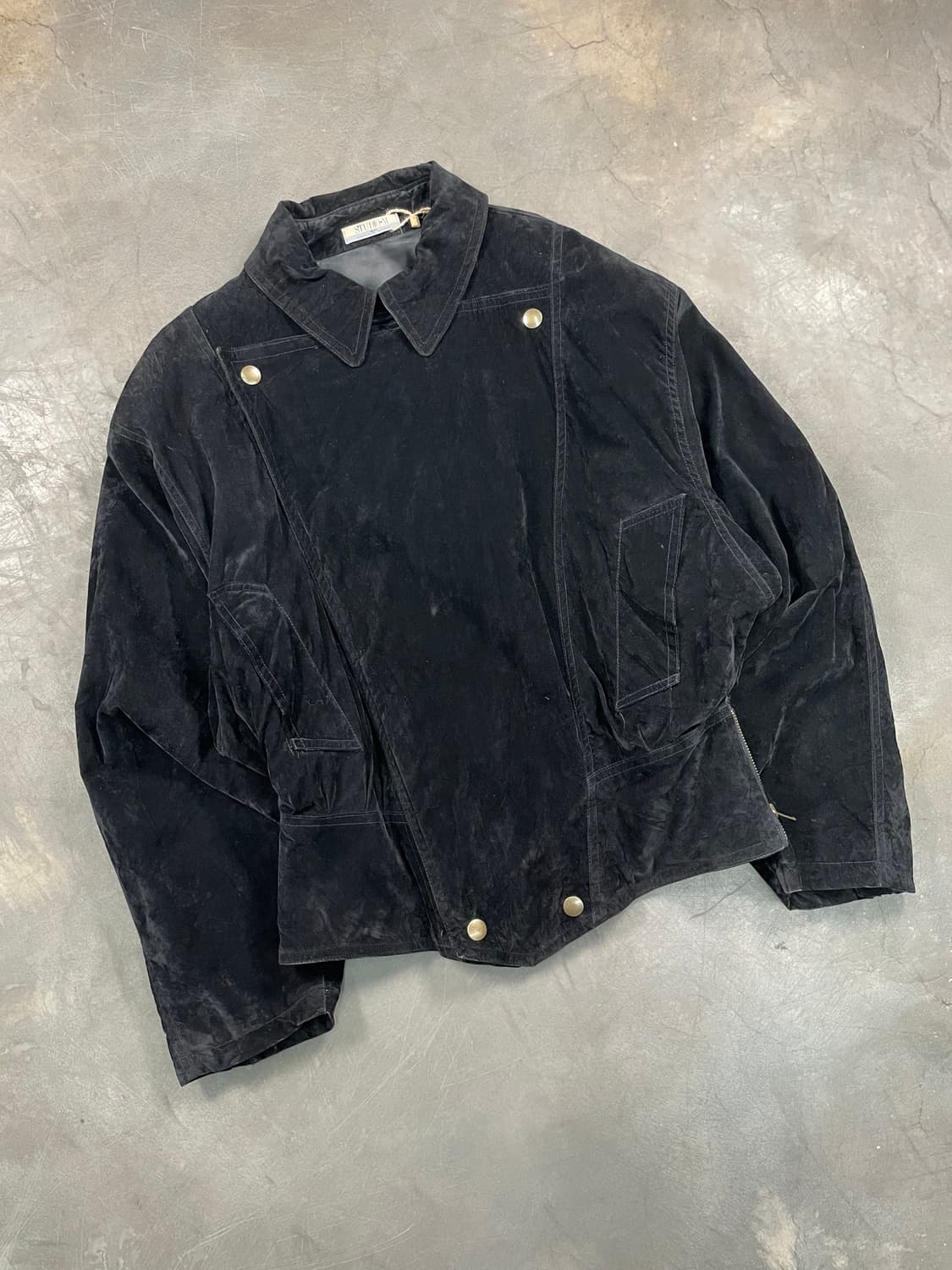 빈티지 벨벳 바이커 자켓 상품이미지2