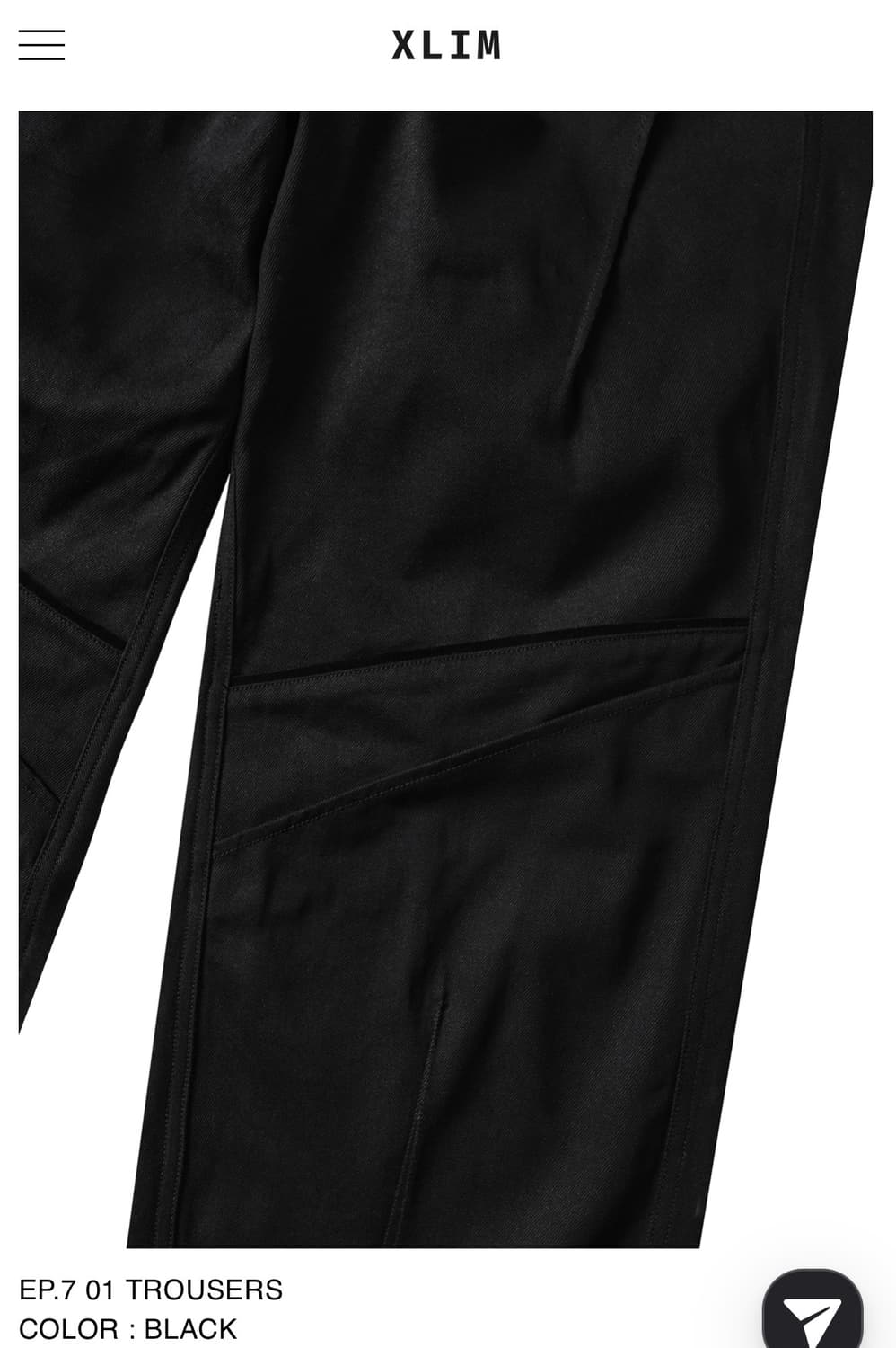 Xlim EP.7 01 TROUSERS Black 상품이미지4