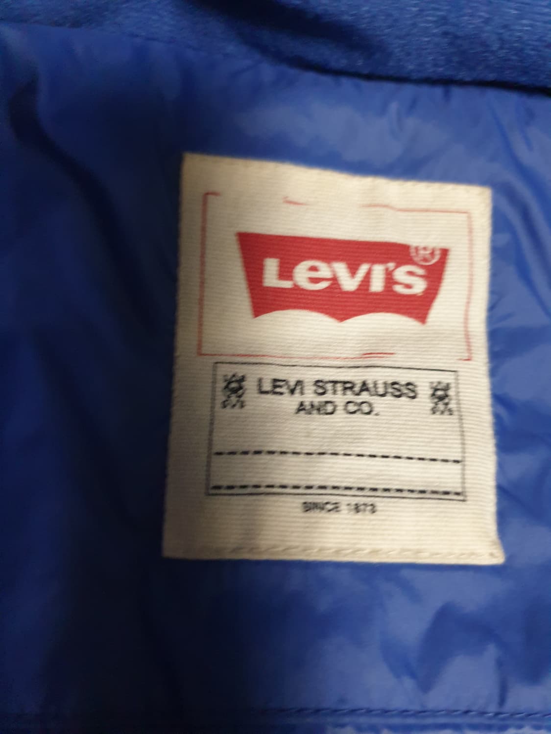 (빈티지) 리바이스 우먼 스몰로고 다운 후드 경량패딩 블루 (M) 상품이미지4