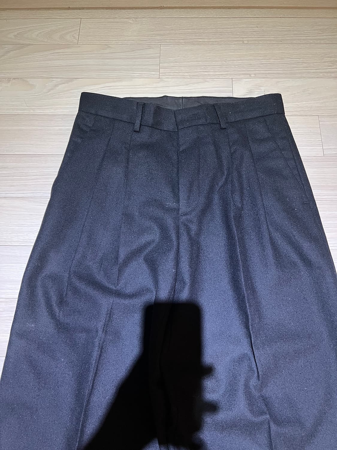 퓨에르/ 마티스 플란넬 트라우저 슬랙스 블랙 팬츠 / m 상품이미지7