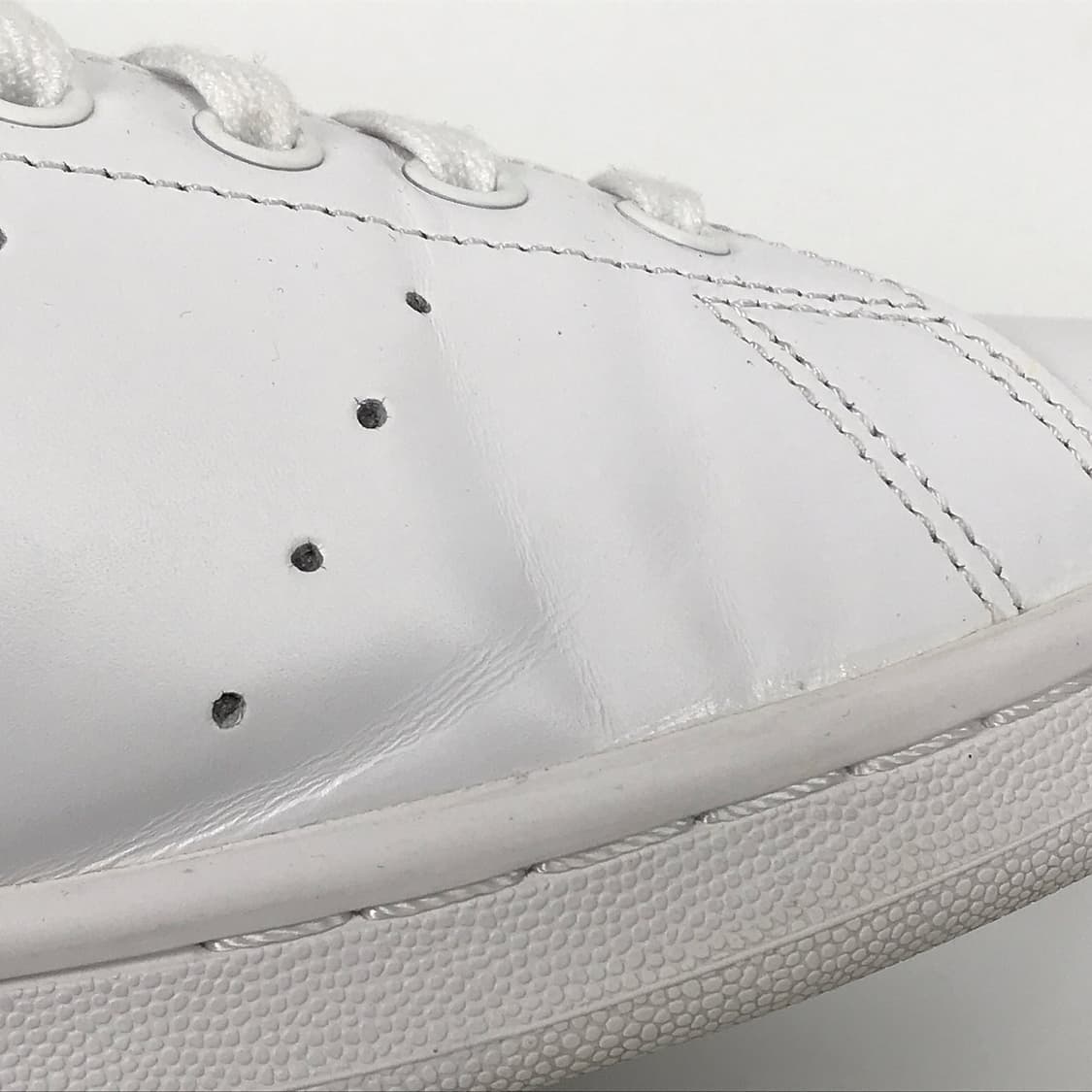 아디다스 스탠스미스 흰/초 스니커즈 신발 남성290 상품이미지5