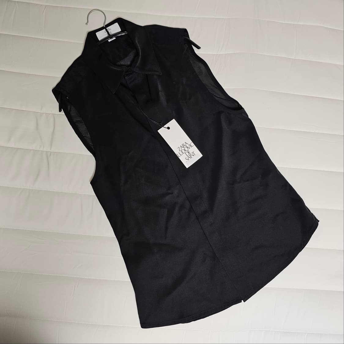 M 95 새제품) 자라 X 루도빅 세미 시스루 셔츠 민소매 남자 여자 상품이미지4