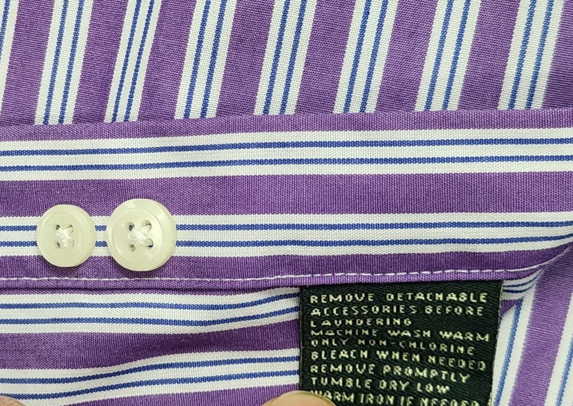 폴로 랄프로렌 퍼플 스트라이프 셔츠 16/2-1 (105-110) 상품이미지4