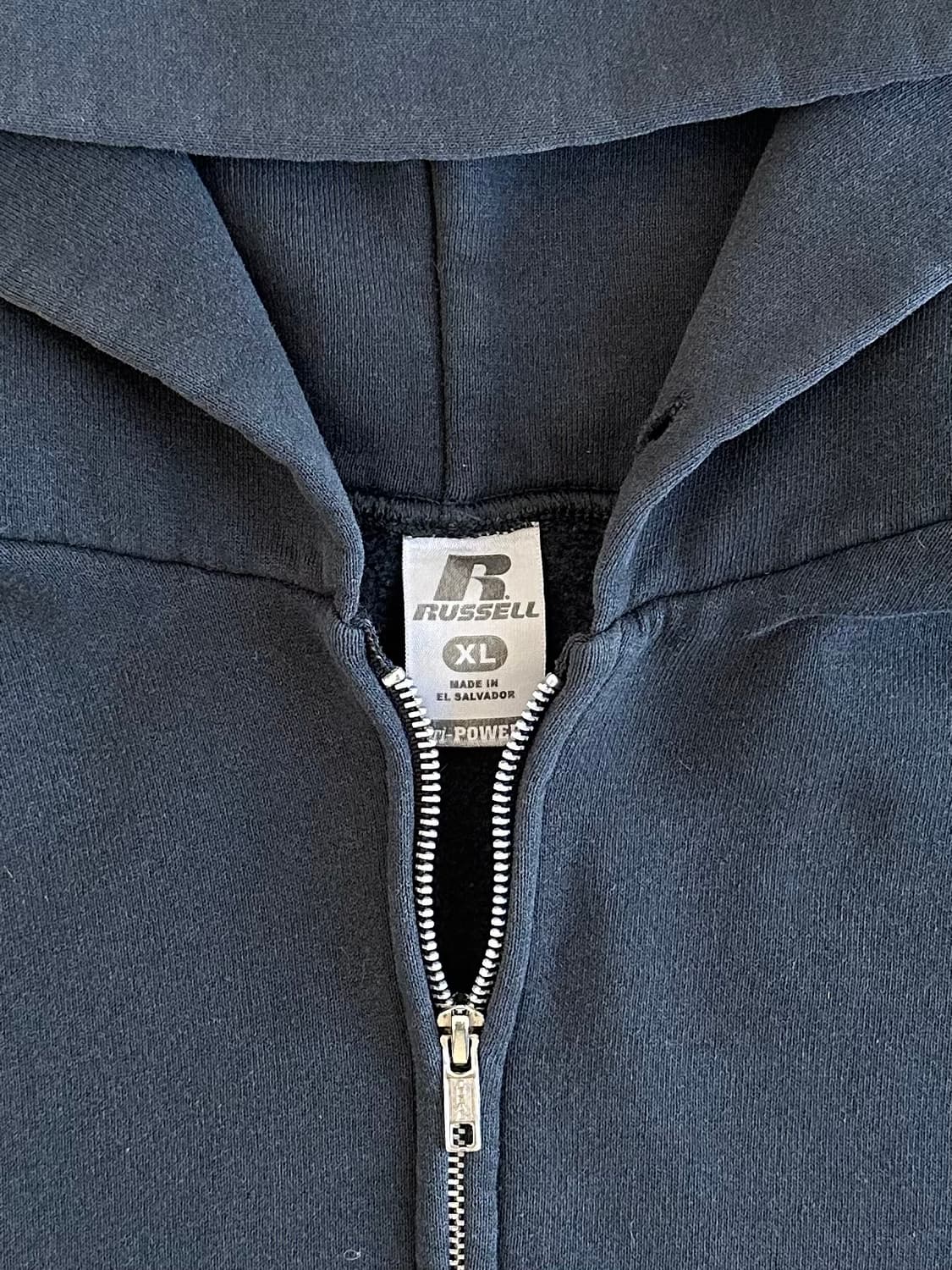 빈티지 러셀 후드집업 블랙 XL 상품이미지4