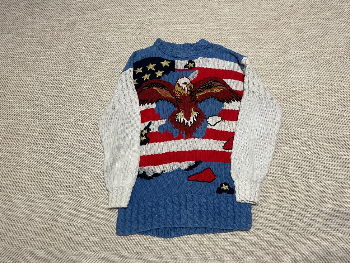 카르두치 성조기 이글 코튼 니트 J03269 상품이미지1