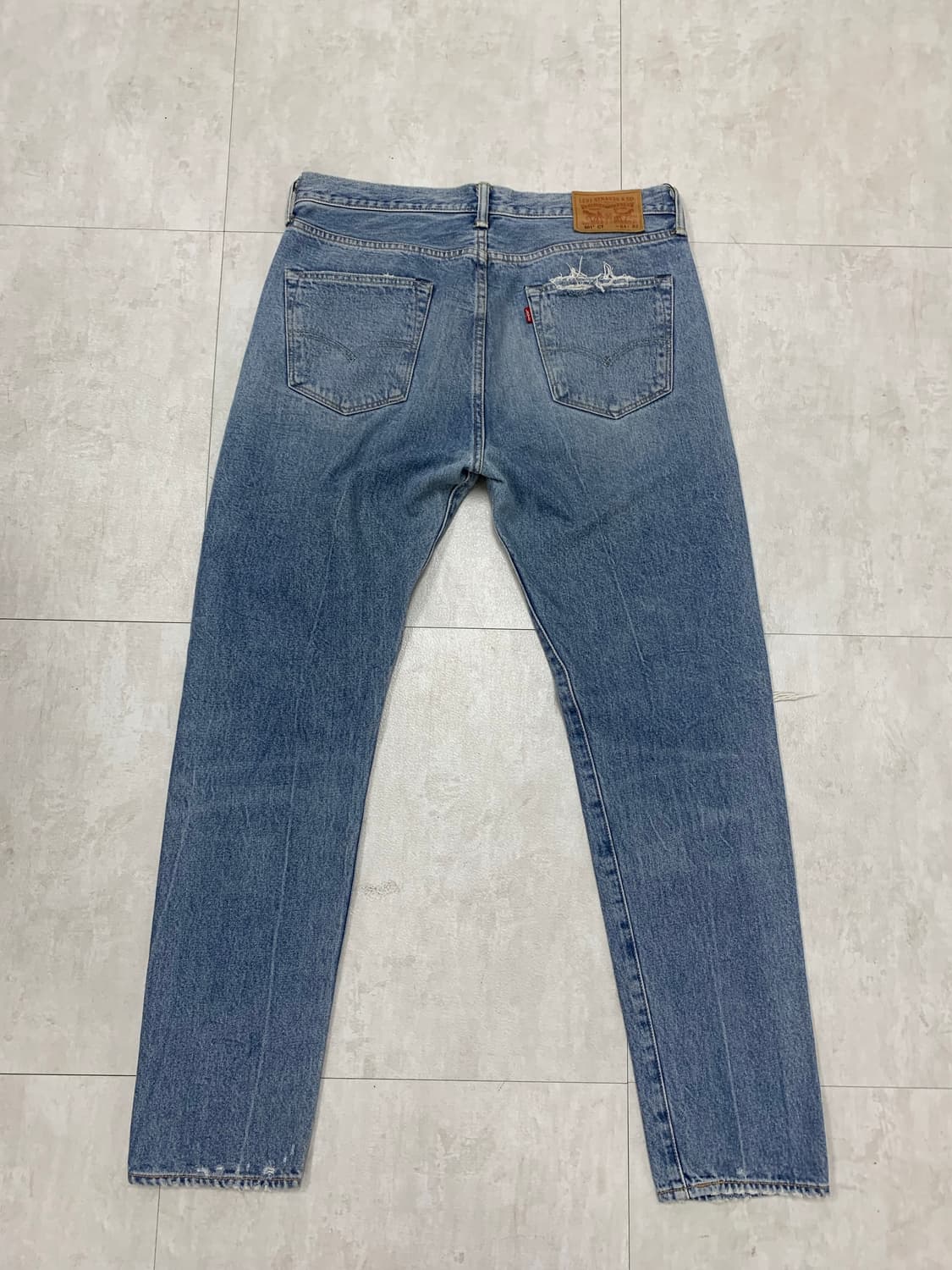 리바이스 501 찢청 데님진 상품이미지2