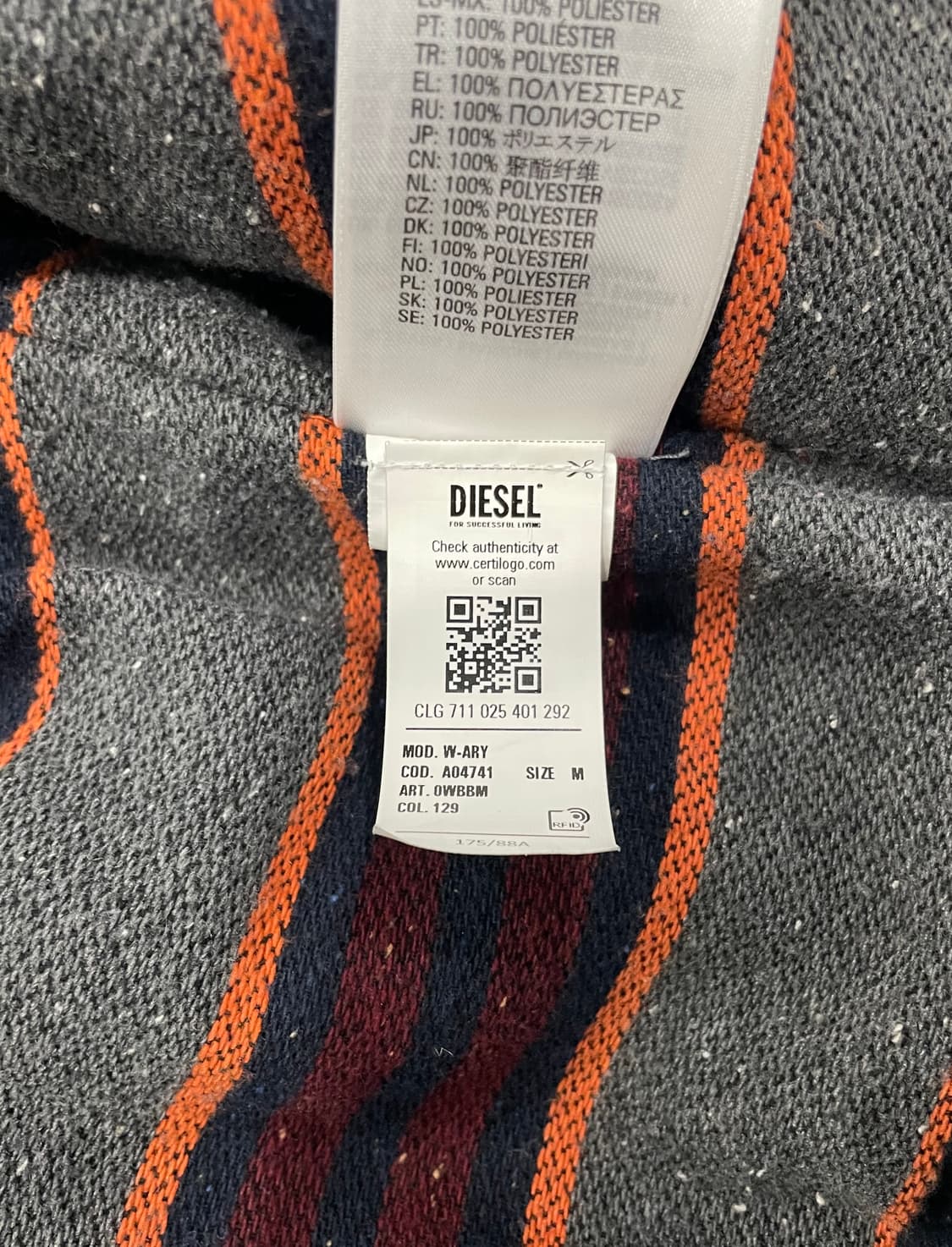 디젤 에코 퍼 W-ARY 코듀로이 자켓 [M] 상품이미지10