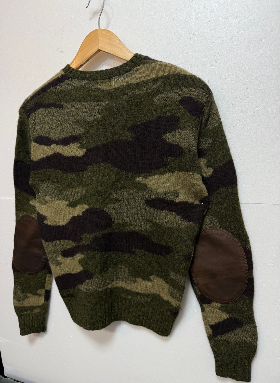 폴로 랄프로렌 엘보패치 카모플라쥬 울 니트 XS 상품이미지4
