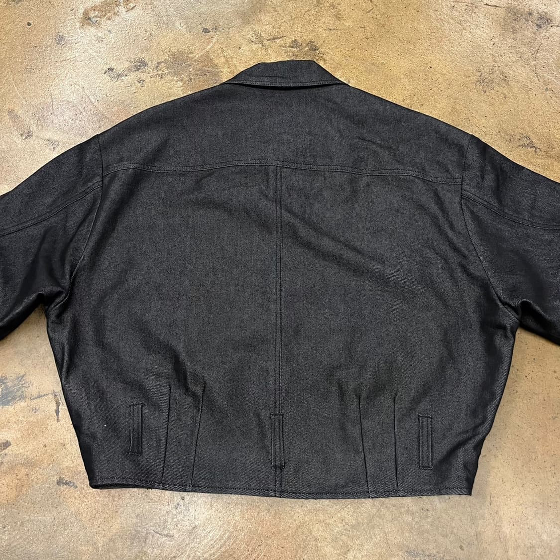 [정품/L] 메종미네드 블랙 데님 셔츠 자켓 b16 상품이미지4