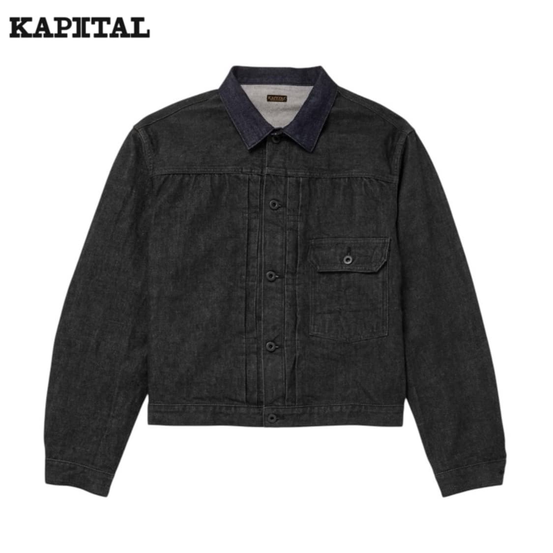 캐피탈 14oz 블랙 데님 1st 자켓 상품이미지1