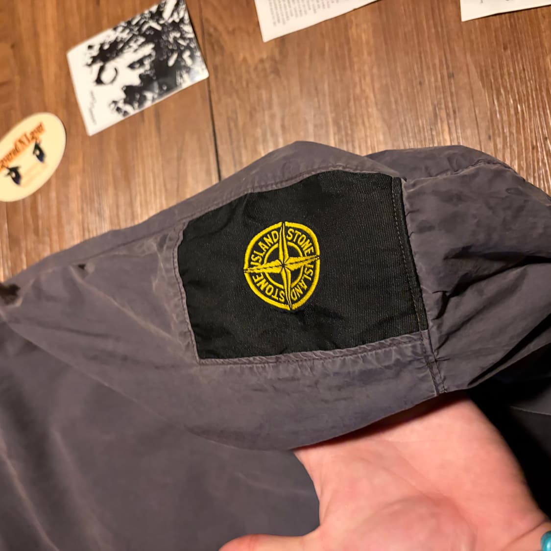 90s Stone Island 아카이브 가먼츠 다이드 로고 자켓 상품이미지7