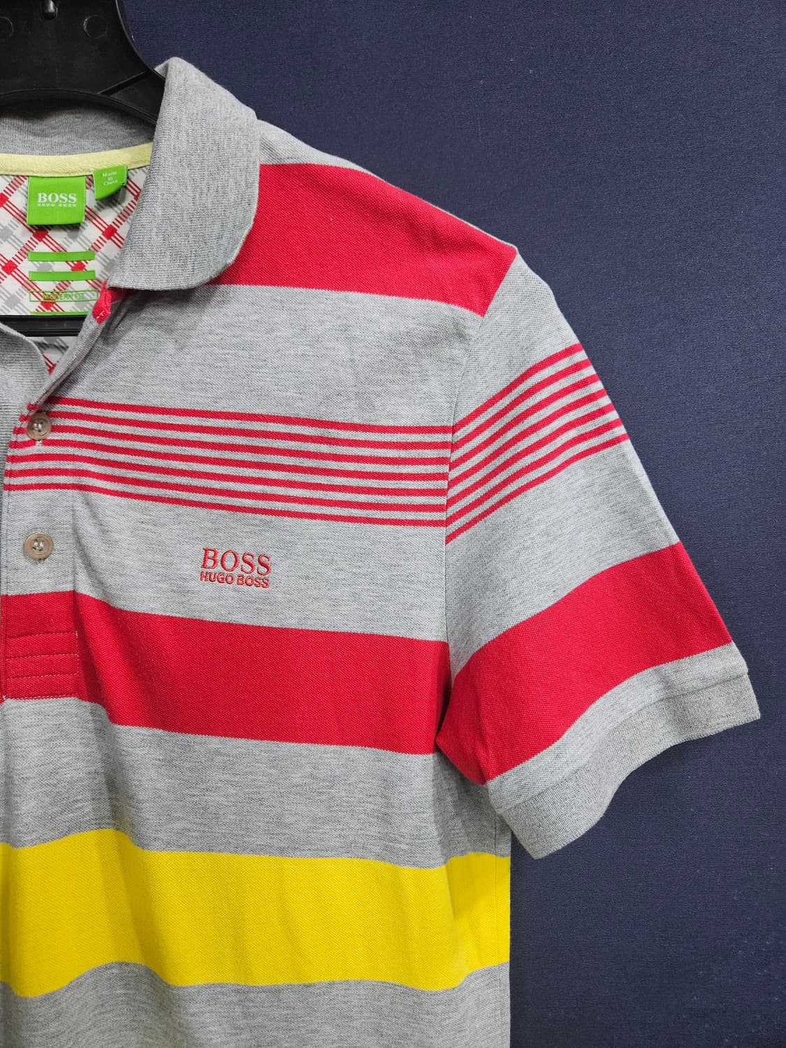 휴고보스 자수로고 스트라이프 줄무늬 남성 95 카라반팔티  상품이미지4