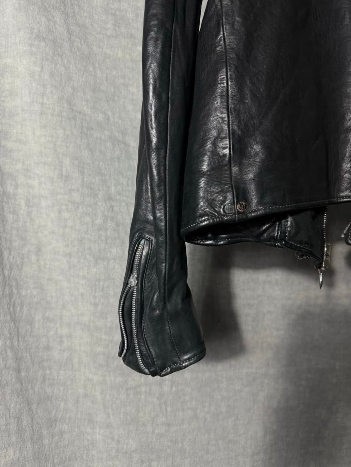 Incarnation 수소봉제 레이어드 소가죽 자켓 상품이미지3