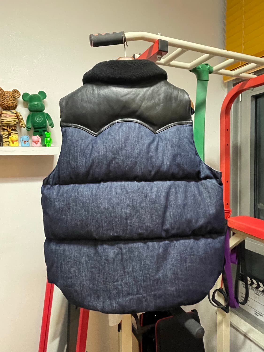 펜필드x데밀 콜라보 락 울 패딩 베스트: 인디고 / M 상품이미지4