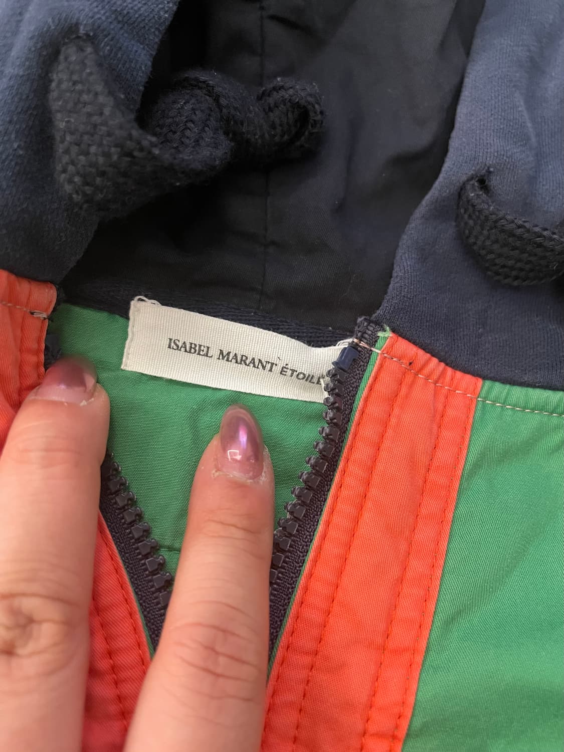 이자벨마랑 에뚜왈 컬러블록 후드 아노락 상품이미지3