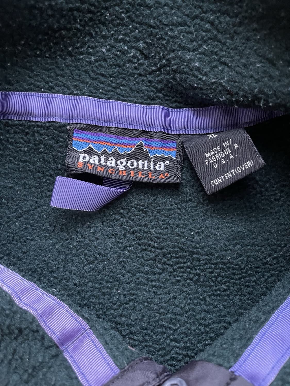 93FW 파타고니아 신칠라 스냅-T 다크그린 USA 상품이미지3