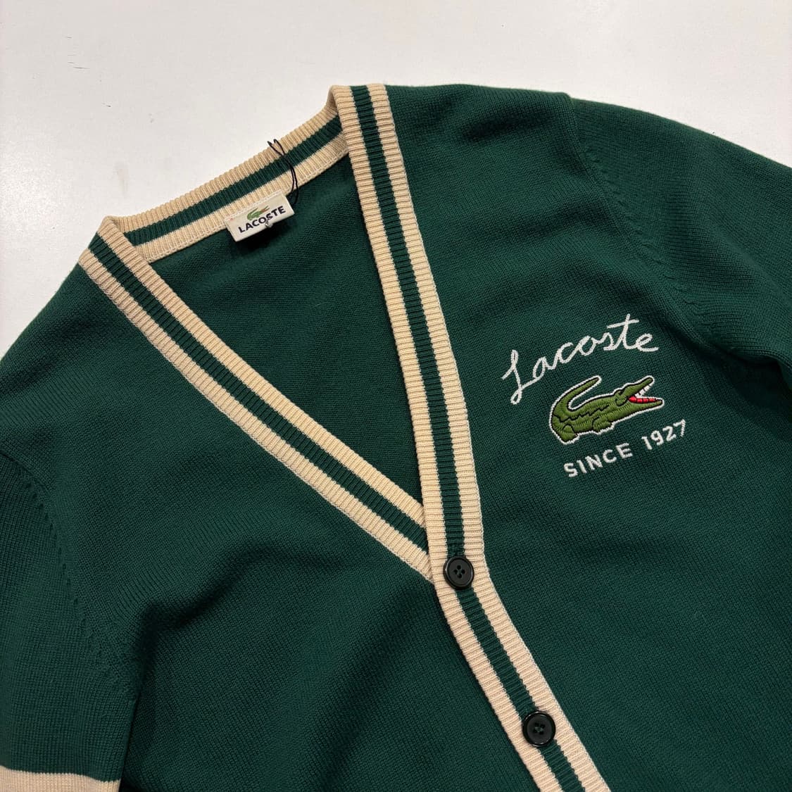 [95] 라코스테 그린 울 니트 가디건 C261 상품이미지3