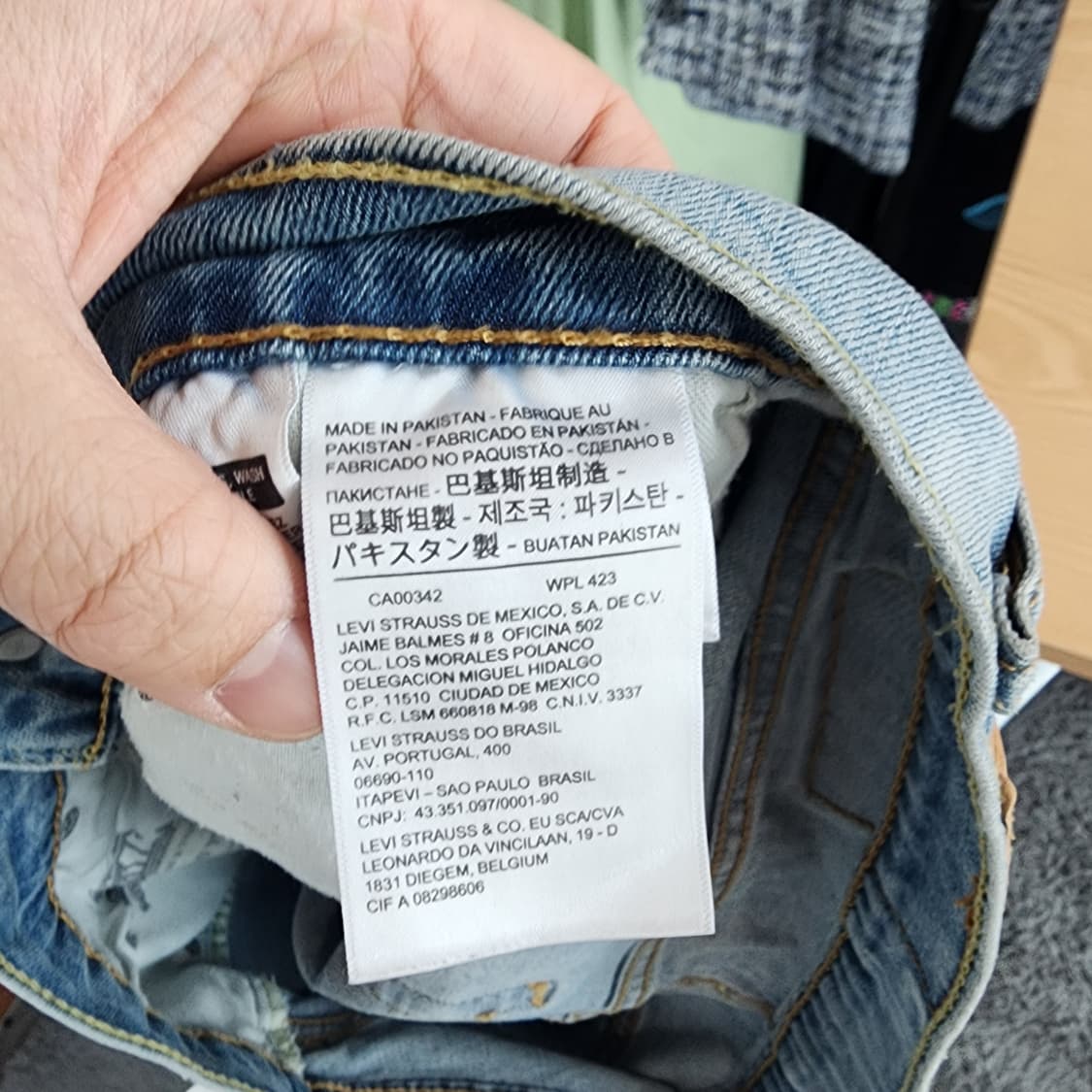 리바이스 513 청바지 연청 데님 팬츠 상품이미지5